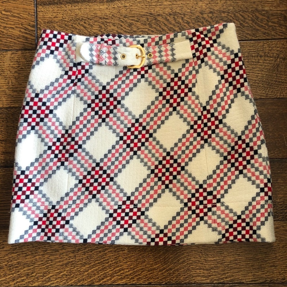 Juicy Couture Plaid Wool Skirt